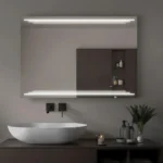 Miroir salle de bain LED Neonis Maroc – Verre Saint-Gobain 6 mm – Éclairage LED blanc neutre et lumière diffuse – Miroir sur mesure haut de gamme