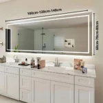 Miroir rectangulaire ECLISSA sur mesure, finition sablée élégante, qualité premium et durable-dimensions