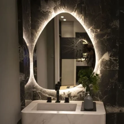 Miroir forme goutte LED Drop Touch Saint-Gobain Maroc