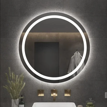 Miroir salle de bain LED Nova Maroc – Verre Saint-Gobain 6 mm – Éclairage LED blanc neutre et lumière diffuse – Miroir sur mesure haut de gamme