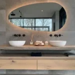 Miroir ovale LED OVALIA en verre Saint-Gobain 6 mm