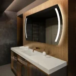 Miroir VEGA installé dans une salle de bain moderne avec éclairage LED