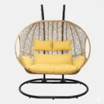 balancoir orvella couleur jaune dans un jardin – siege de détente confortable