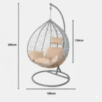 balançoire Aéris avec dimensions détaillées