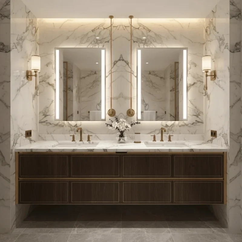 Miroir Salle de Bain LED Sablis 6 mm – éclairage LED moderne sur mesure FabDesign