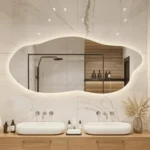 Miroir Mirage en forme de vague pour salle de bain et intérieur moderne