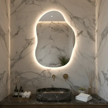 miroir Reflex design irrégulier moderne vue face décoration intérieure Maroc