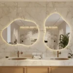 deux miroirs Reflex salle de bain moderne vertical horizontal Maroc