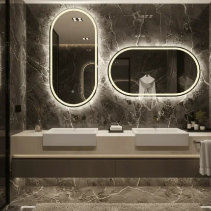 miroir salle de bain Velora LED mural design au Maroc