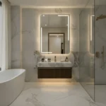 Miroir éclairé salle de bain