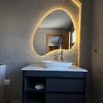 Miroir salle de bain design CALYPSO en verre HD