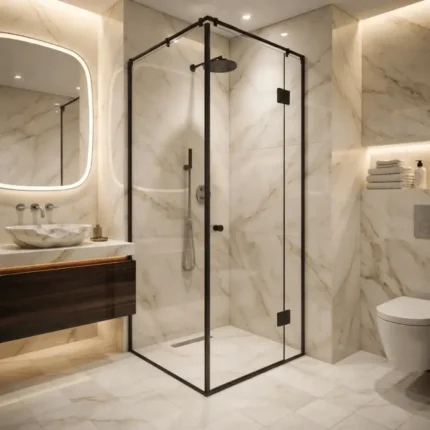 Cabine de douche d'angle