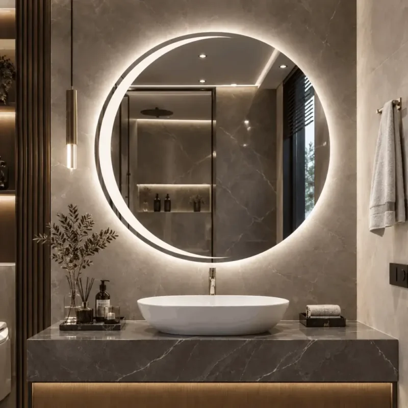 miroir rond moderne